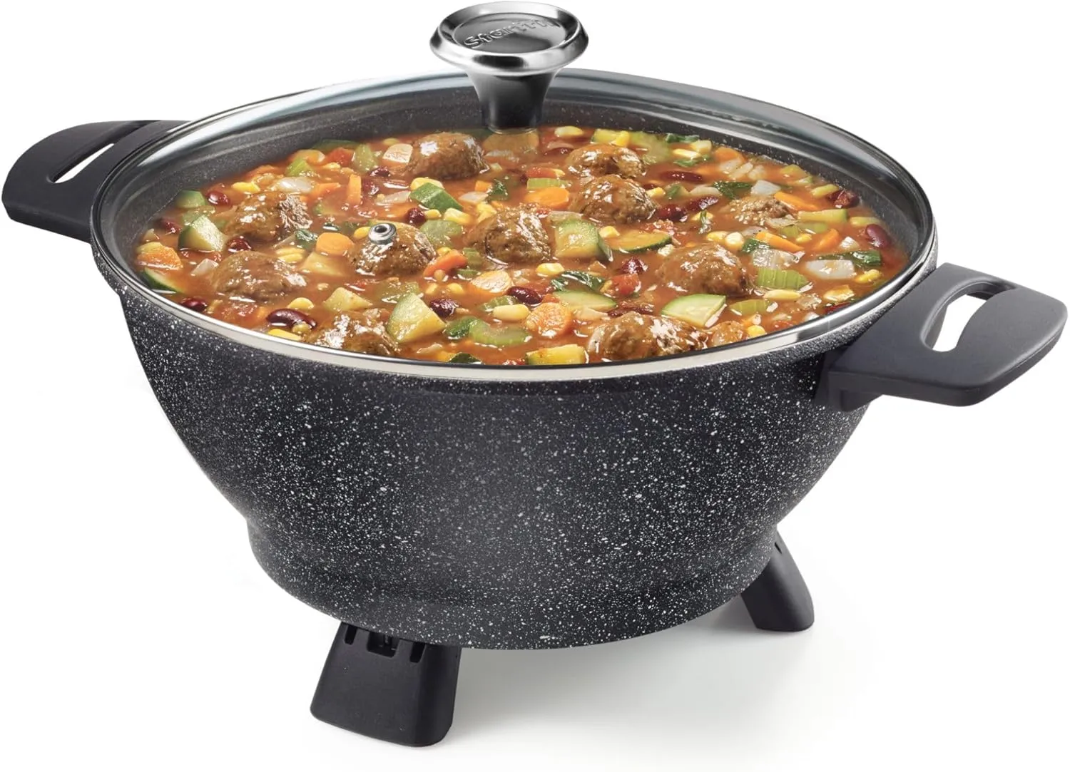 Starfrit The Rock Electric Multi Pot - 4.5L - Rock.Tec Non-Stick - Tempered Glass Lid - Variable Temperature Control