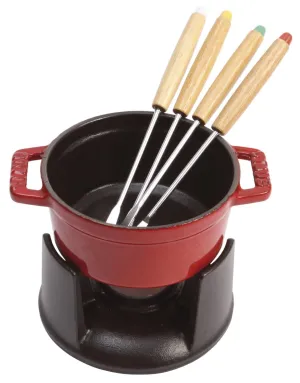 STAUB 1400406 Mini Chocolate Fondue Set, 10 cm, Cherry,Red