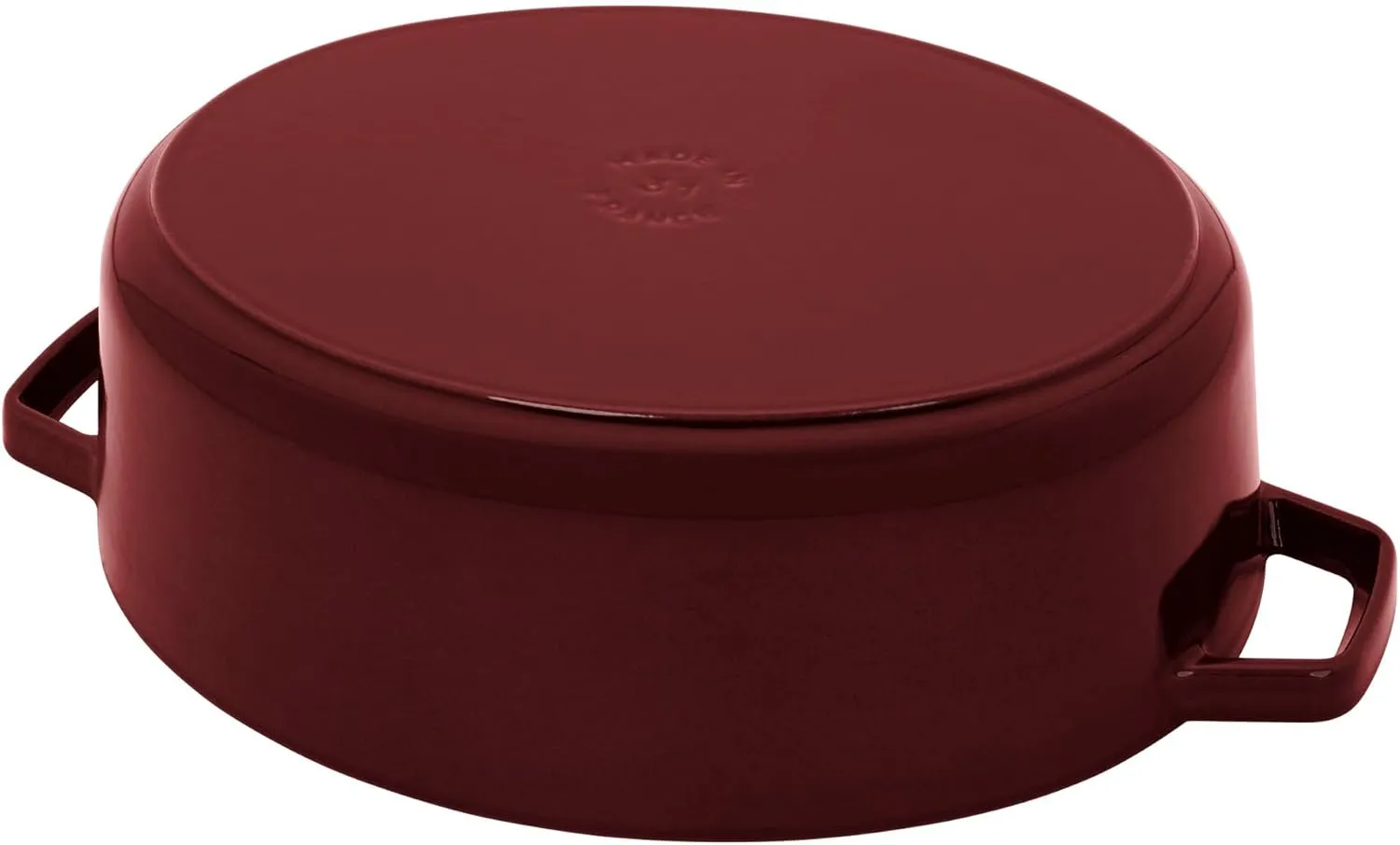 Staub Cast Iron 6.25-qt Shallow Oval Dutch Oven - Grenadine
