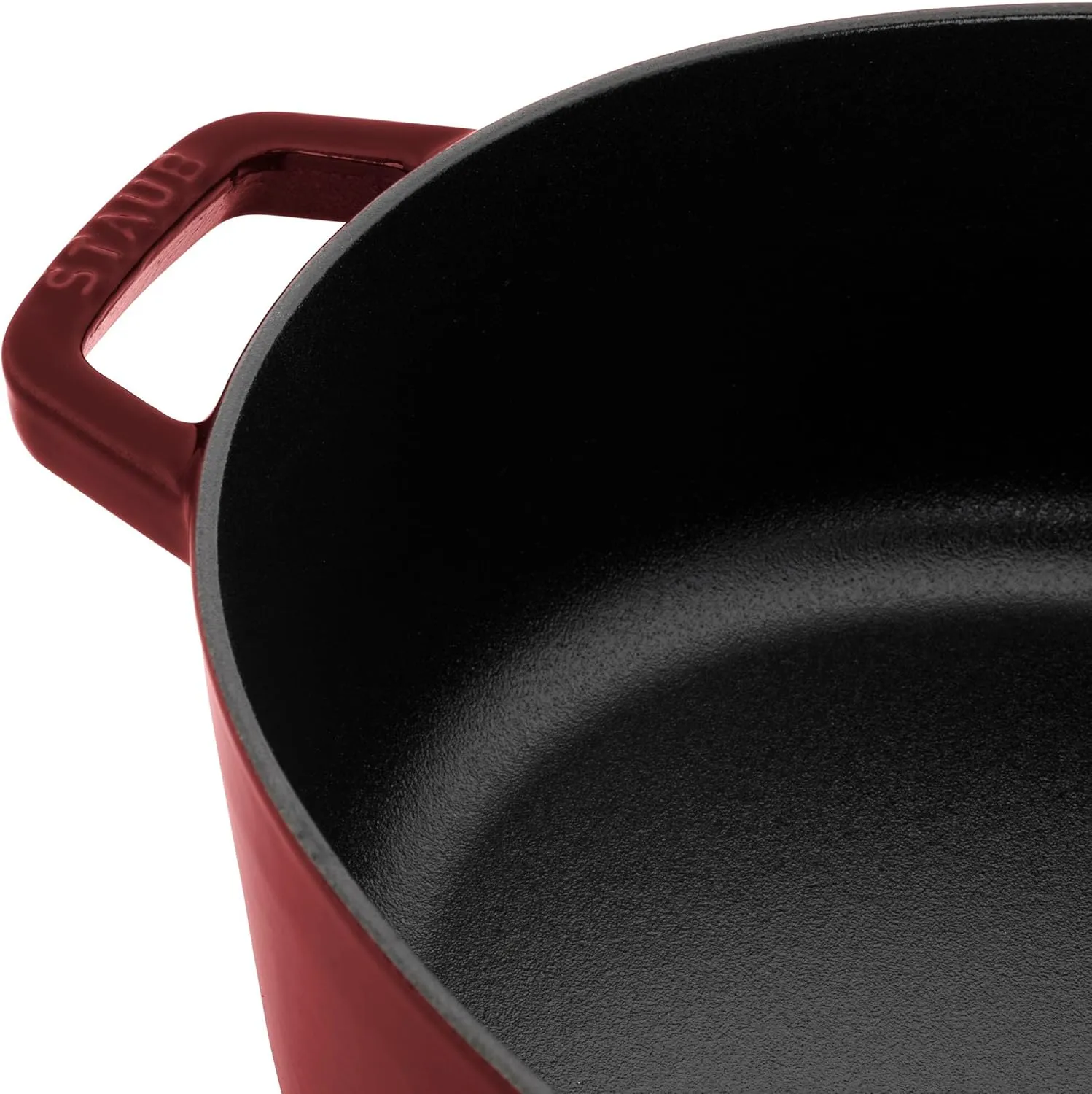 Staub Cast Iron 6.25-qt Shallow Oval Dutch Oven - Grenadine