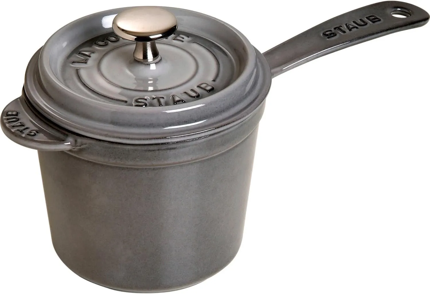 STAUB Cast Iron Gravy Boat, Diameter 18 cm, 2.8 L, Graphite Grey