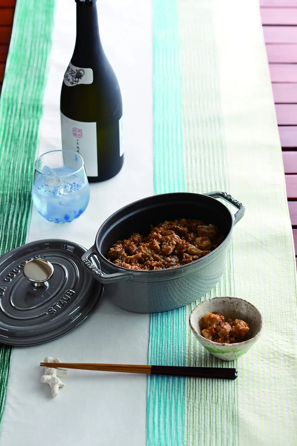 Staub La Cocotte Oval 40509-478 Pico Cocotte Oval Black 5.9 inches (15 cm) Small, Both Handed Casting, Enameled Pot, Induction Compatible, Japanese Authentic Product