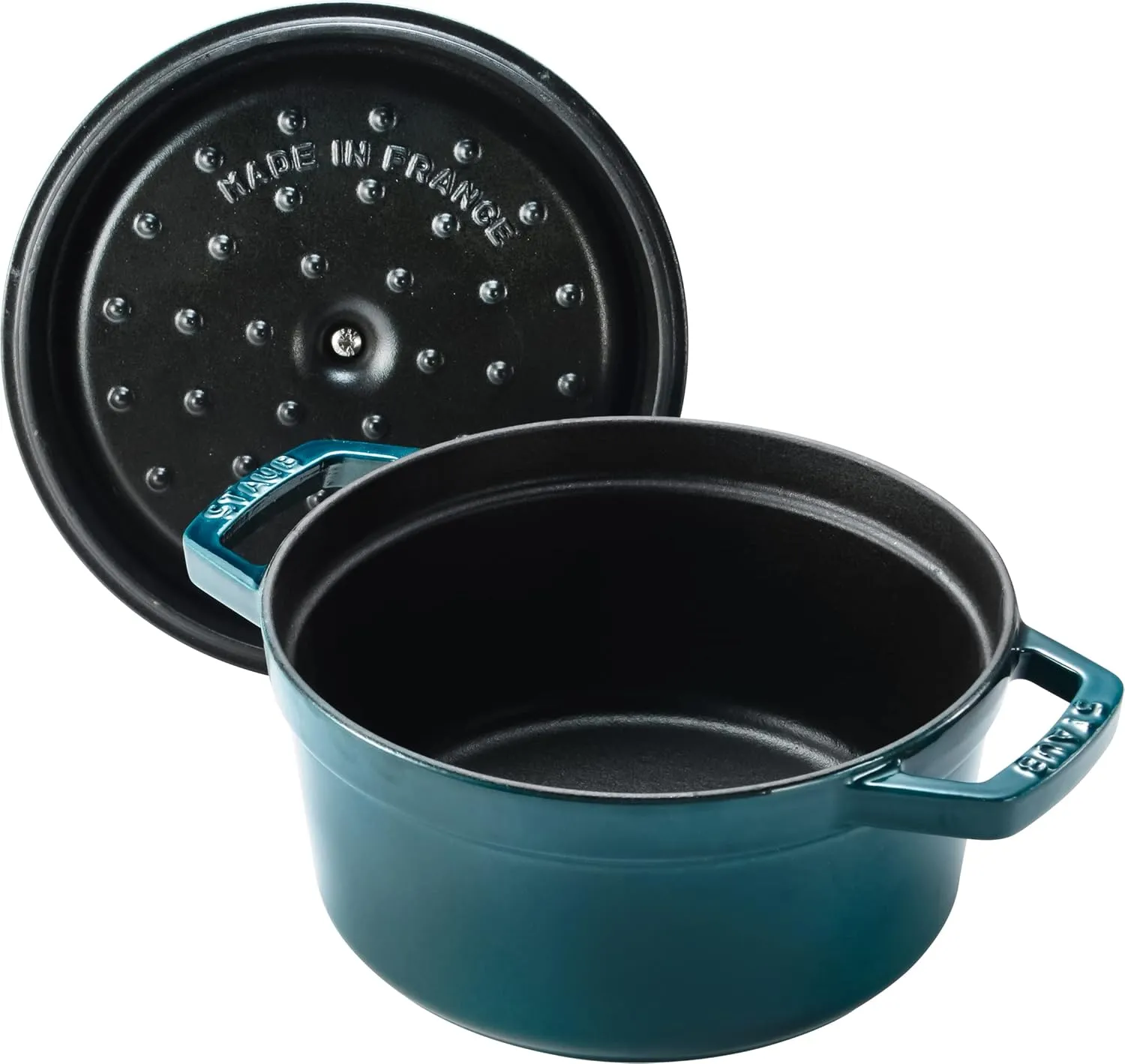staub La Cocotte Round 1023919 Pico Cocotte Round Lamer 7.9 inches (20 cm) Brass Knob Specification, Both Hands, Cast Iron Pot, Induction Compatible, Japanese Authentic Product with Serial Number
