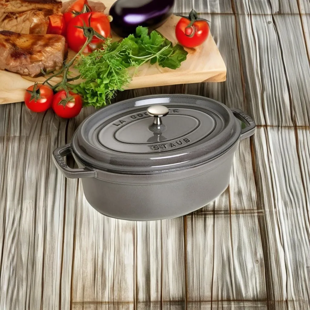ストウブ(Staub) ココット オーバル Pot, 27cm, 02 Gray