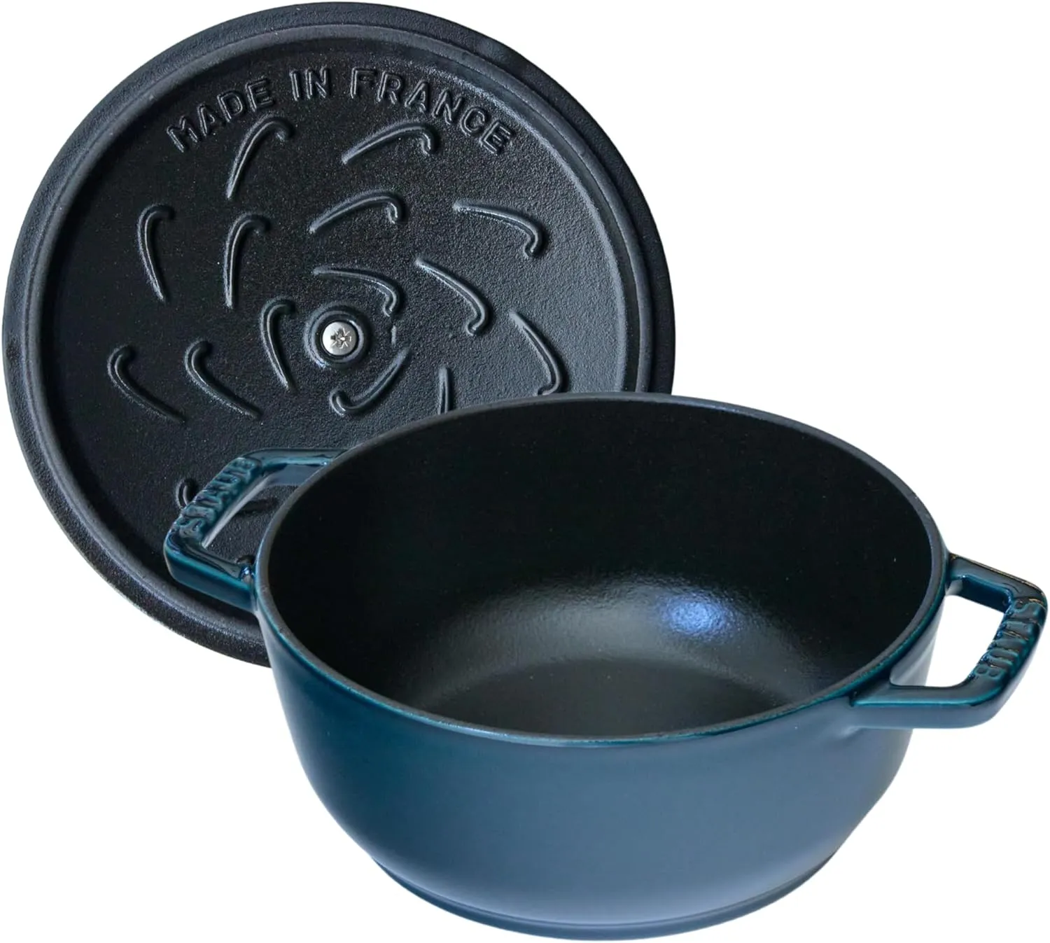 staub Wa-NABE Z1030-826 "Wanabe Lamer S Brass Knob Specification" Two-Handed Casting, Enameled Pot, Rice Cooking, Induction Compatible, Japanese Authentic Product with Serial Number