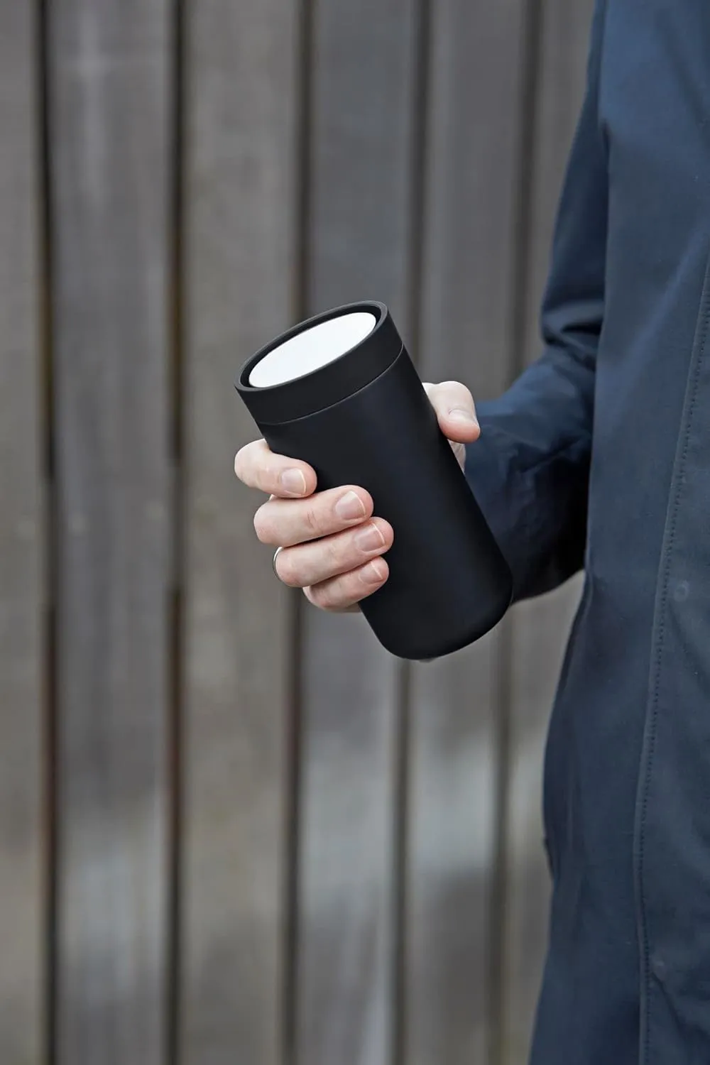 Stelton To-Go Click Thermal Mug, Double-Walled Insulated Flask, Rustproof, Leak-Proof Coffee Mug/Tea Mug with Smart Click Lid, Hot & Cold Drinks, 0.4 Litres, Colour: Soft Rust