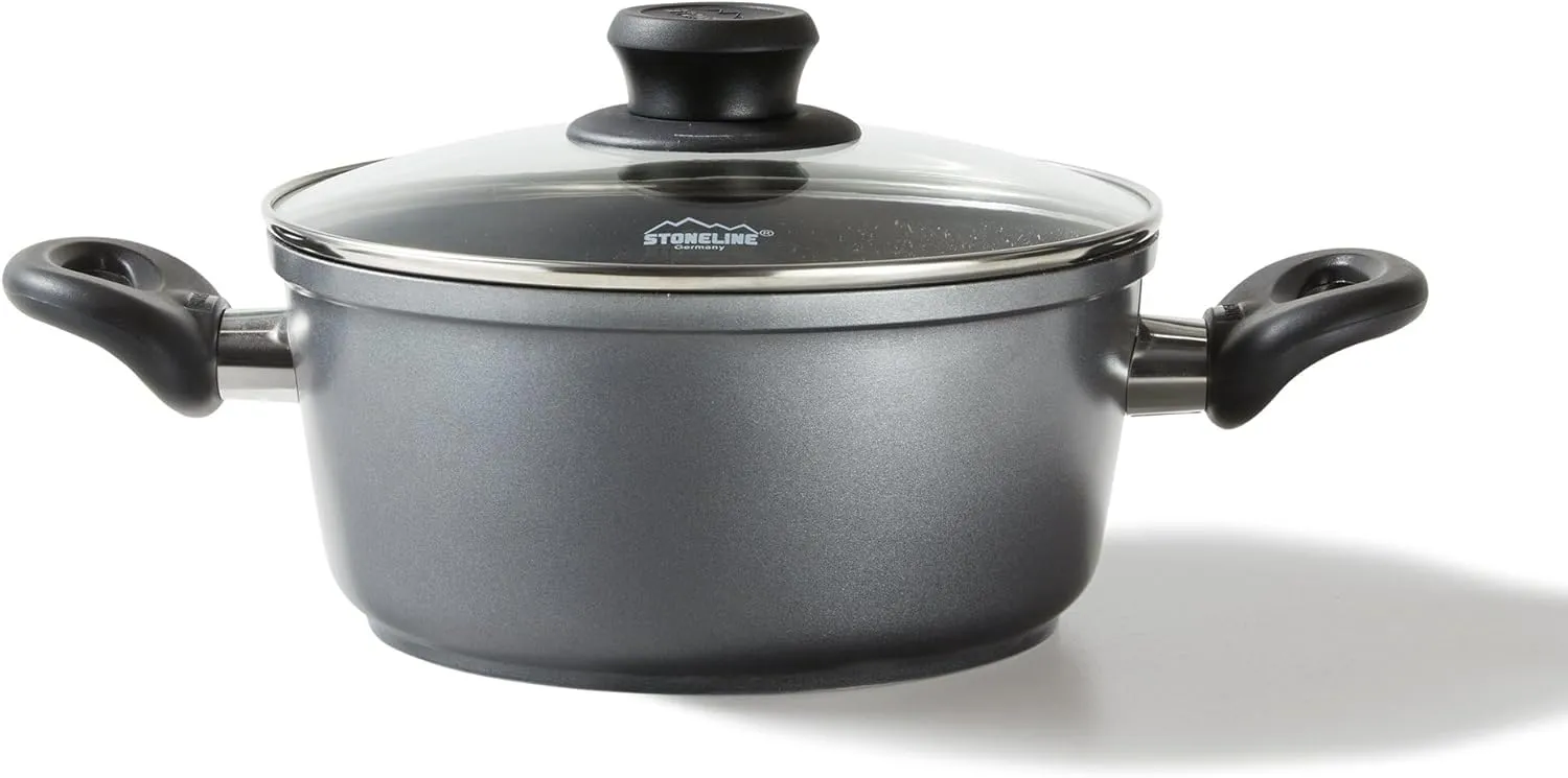 STONELINE® Cooking Pot 9.6ih, With Glass Lid, Made in Germany