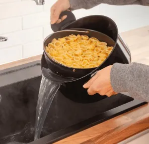 StrainPot - Non-Stick Cooking Pot with Built-In Strainer