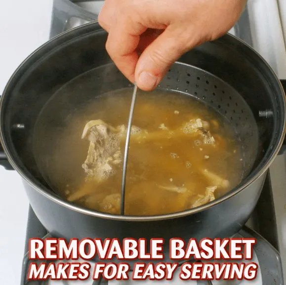StrainPot - Non-Stick Cooking Pot with Built-In Strainer