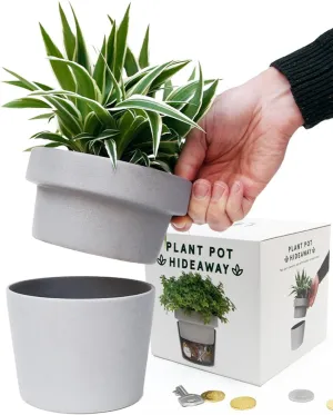Suck UK Hidden Storage Ceramic Plant Pot Diversion Key Hider Safe & Secret Stash Box For Keys Money Small Items Fake Flower Pot Indoor Outdoor Home or Office Decor Novelty Key Storage False Bottom