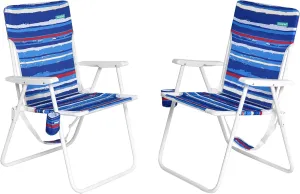 SUNNYFEEL Tall Folding Lawn Beach Chair Lightweight, Portable Sand Chair for Adults Heavy Duty 300 LBS with Cup Holders, Foldable Camping Lawn Chairs for Camp/Outdoor/Travel/Picnic/Concert/Sports