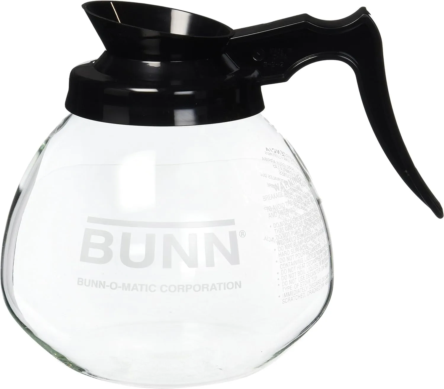Supply Depot Compatible with BUNN 12 Cup Standard Decanter Coffee Pot, Clear/Black, large, BP2580263636