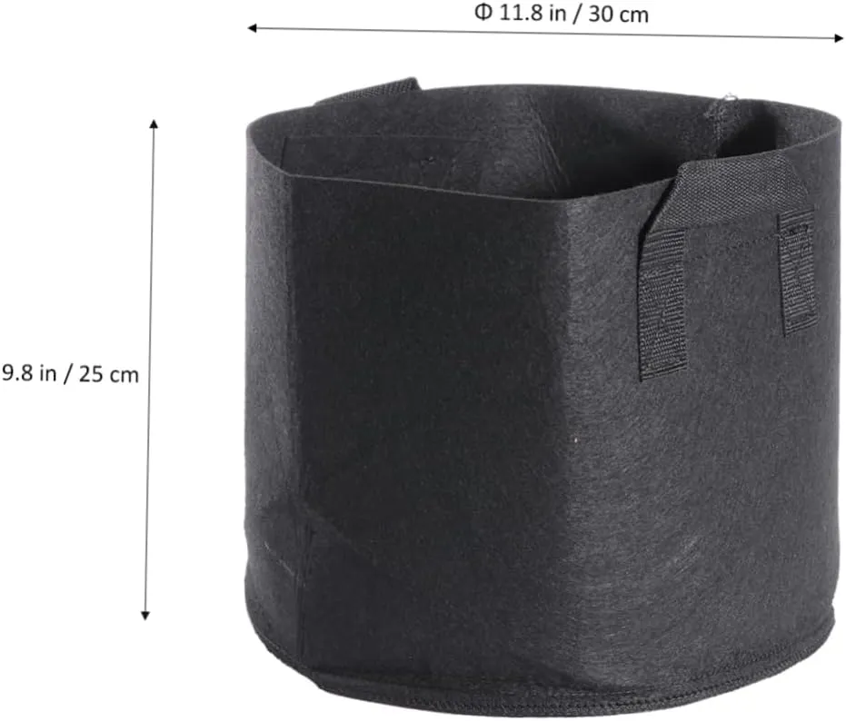 SUPVOX 3pcs 5 5 Gallon Plant Grow Bags with Aeration Fabric Non-Woven Pots Nursery Bag for Air Pruning