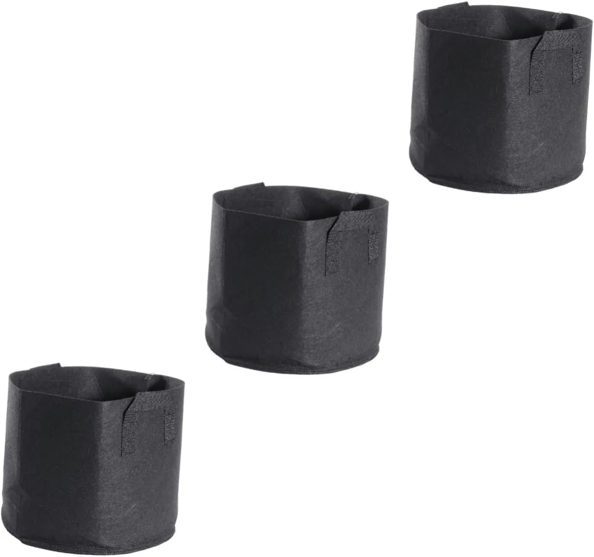 SUPVOX 3pcs 5 5 Gallon Plant Grow Bags with Aeration Fabric Non-Woven Pots Nursery Bag for Air Pruning
