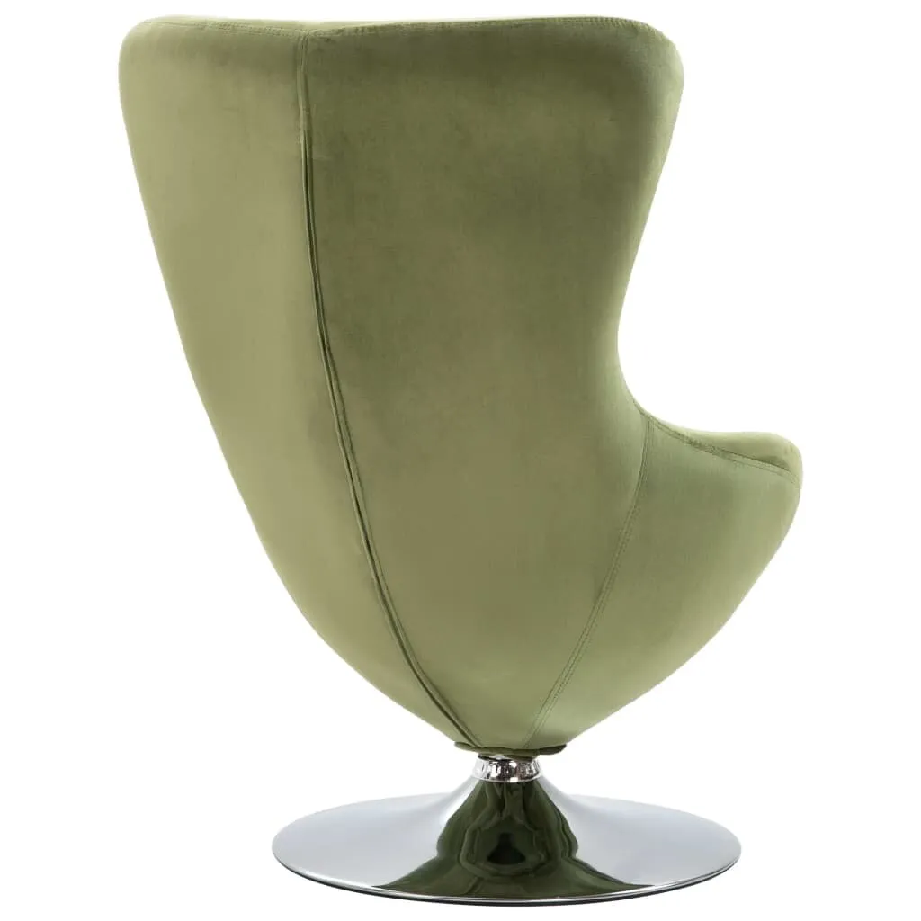 Swivel Egg Chair with Cushion Velvet Padded Seat Lounge Chair