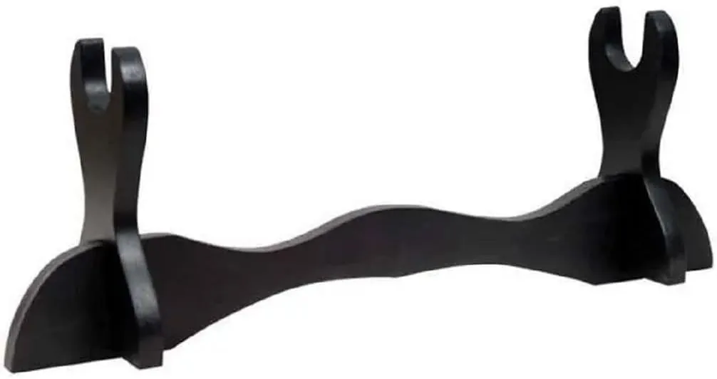 Tactical Hunting Knife with Serrated Edge, Black Blade, Military-Style Sheath W/Table Stand