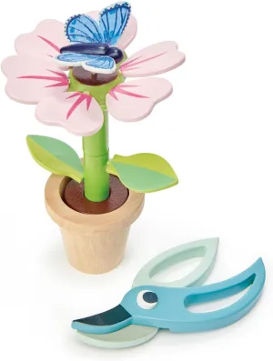 Tender Leaf Toys - Blossom Flowerpot Set - Indoor Garden Pretend Play Wooden Toy with Removable Leaves and Petals - Educational, Creative and Basic Life Learning Skills Fun for Children 3 