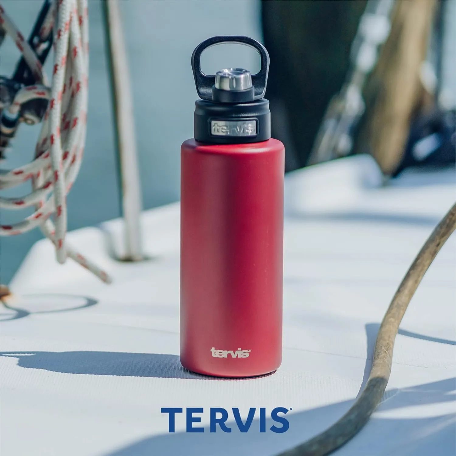 Tervis NFL Arizona Cardinals - Black Leather Triple Walled Insulated Tumbler Travel Cup Keeps Drinks Cold, 32oz Wide Mouth Bottle, Stainless Steel