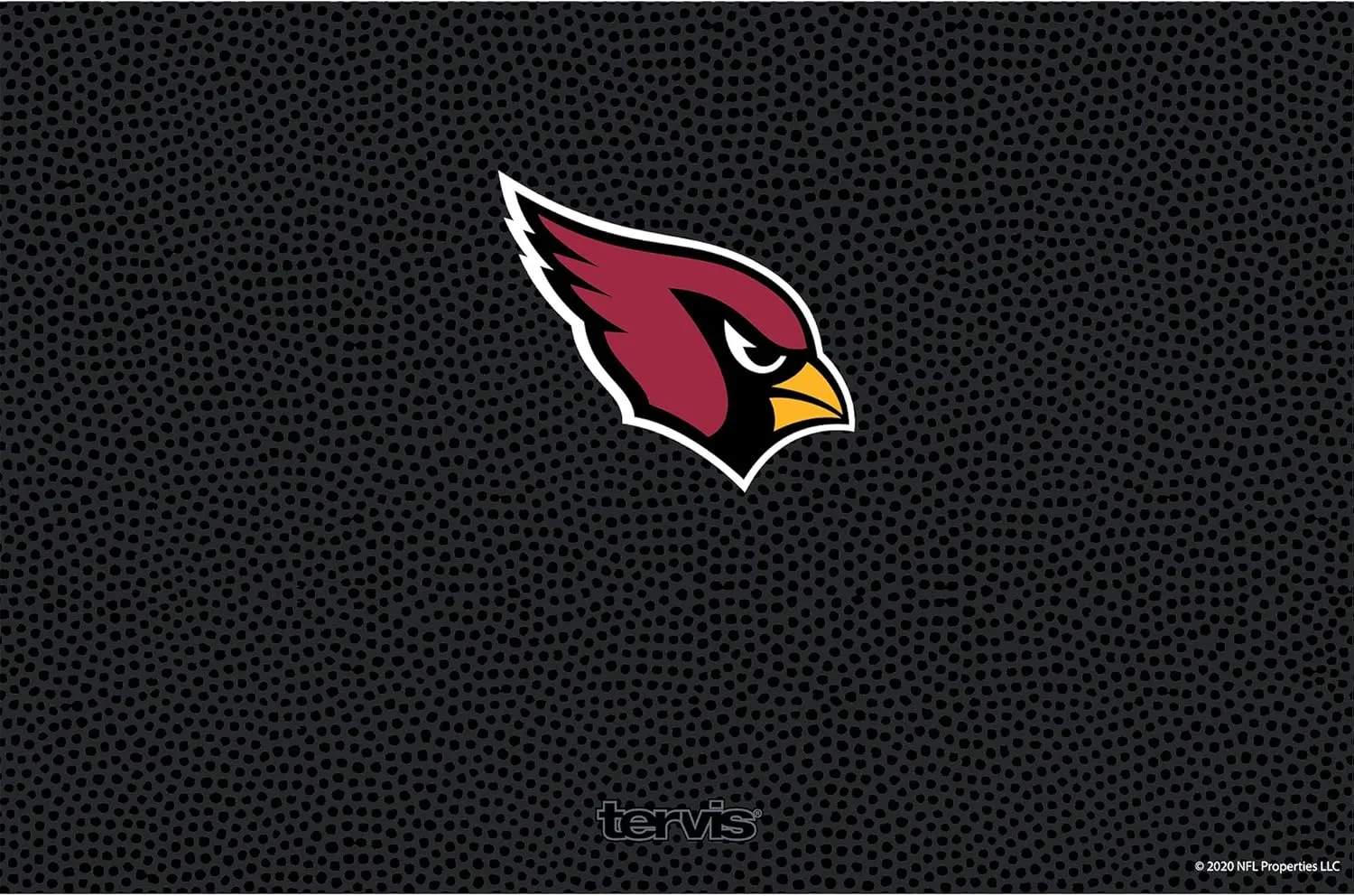 Tervis NFL Arizona Cardinals - Black Leather Triple Walled Insulated Tumbler Travel Cup Keeps Drinks Cold, 32oz Wide Mouth Bottle, Stainless Steel