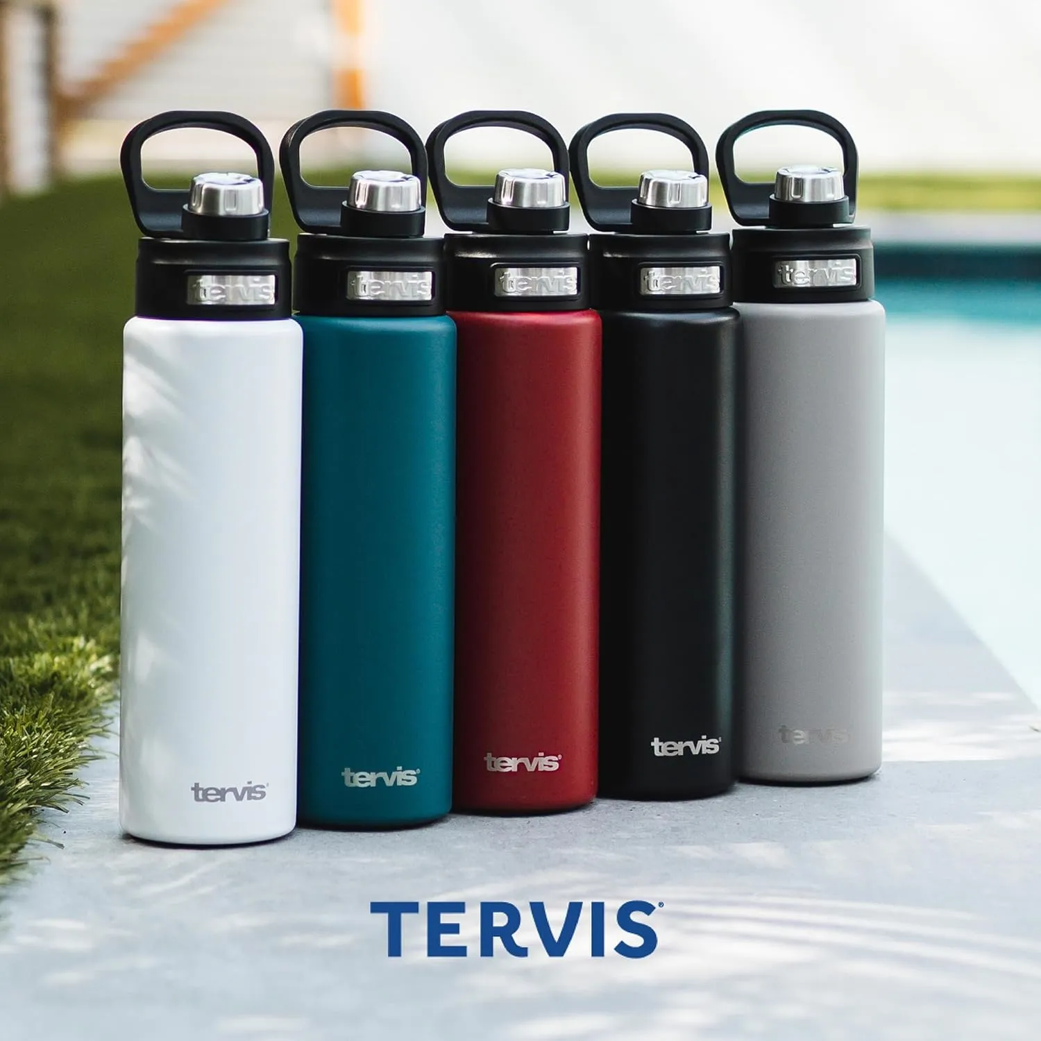 Tervis Topographic Radar Triple Walled Insulated Tumbler Travel Cup Keeps Drinks Cold, 24oz Wide Mouth Bottle, Stainless Steel