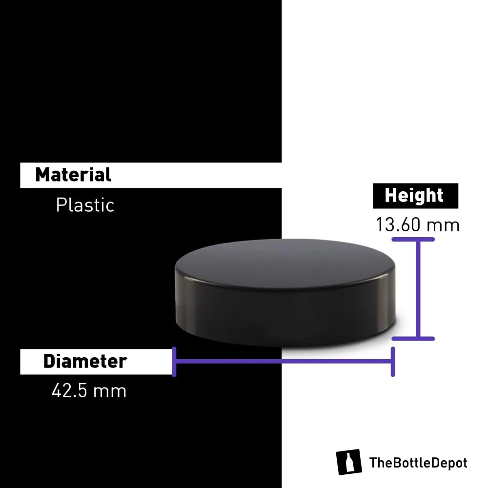 The Bottle Depot - 24 Pack - 0.5 oz Glass Jars with Black Lids - Clear - 41-400 Neck Finish - UV Rays Protection