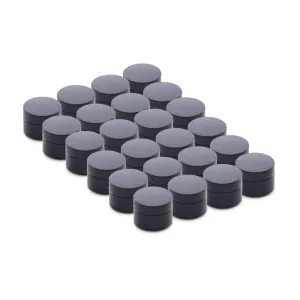 The Bottle Depot - 24 Pack - 1 oz Glass Jars with Black Lids - Black UV - 48-400 Neck Finish - UV Rays Protection