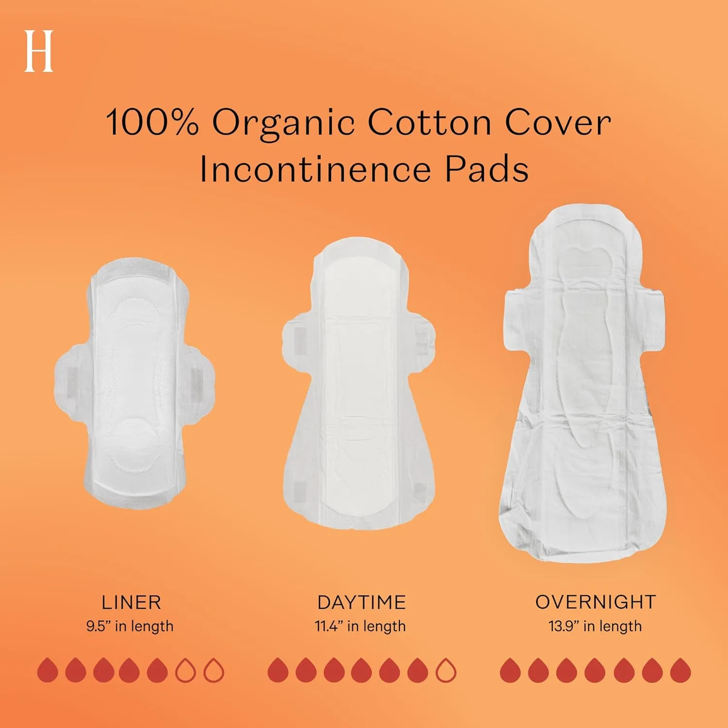 The Honey Pot Company - Incontinence Pads for Women - 80ct - Non-Herbal Panty Liners - Bladder Leak Control - Organic Cotton Cover & Ultra-Absorbent Pulp Core - FSA & HSA Eligbible