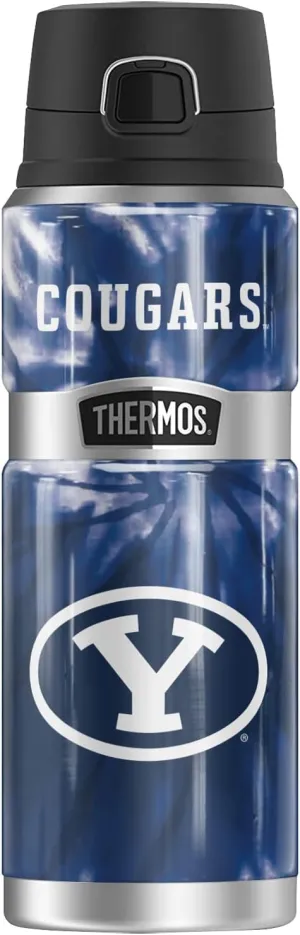 THERMOS Brigham Young University OFFICIAL Tie-Dye STAINLESS KING Stainless Steel Drink Bottle, Vacuum insulated & Double Wall, 24oz