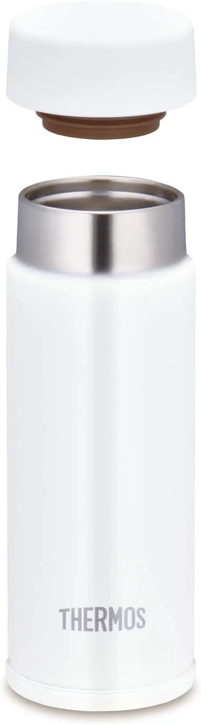 Thermos Water Bottle, Vacuum Insulated Pocket Mug, 4.2 fl oz (120 ml), White JOJ-120 WH (Small Capacity Model)