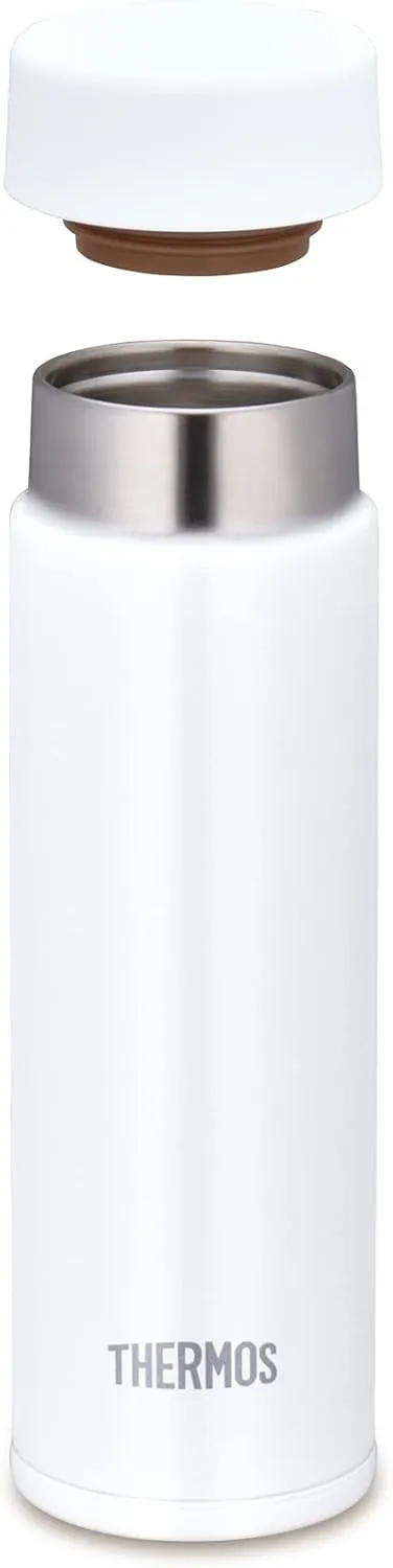 Thermos Water Bottle, Vacuum Insulated Pocket Mug, 5.1 fl oz (150 ml), White JOJ-150 WH (Small Capacity Model)