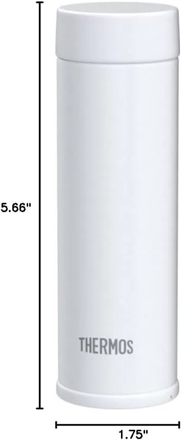 Thermos Water Bottle, Vacuum Insulated Pocket Mug, 5.1 fl oz (150 ml), White JOJ-150 WH (Small Capacity Model)