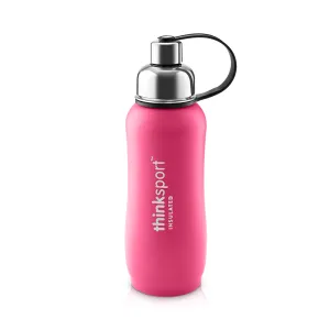 Thinksport Insulated Sports Bottle - 25oz (750ml) - Powder Coated - Hot Pink