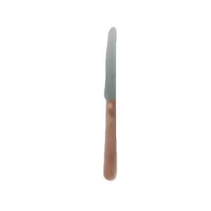 Thunder Group SLSK016 Steak Knife, 4", round tip, serrated wood handle, stainless steel