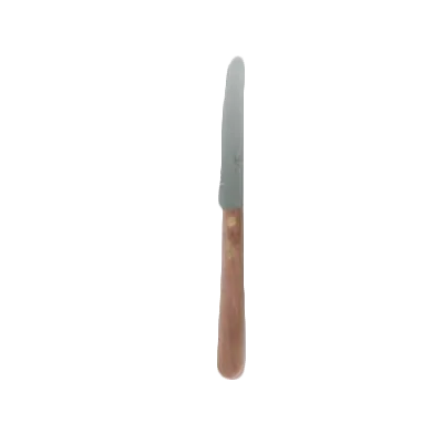 Thunder Group SLSK016 Steak Knife, 4", round tip, serrated wood handle, stainless steel