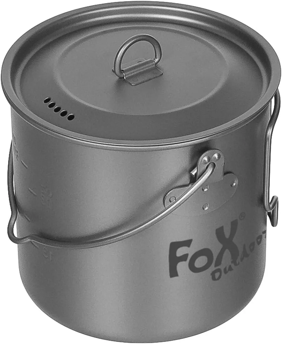 Titanium Pot with Lid (Small 1.1 Litre)
