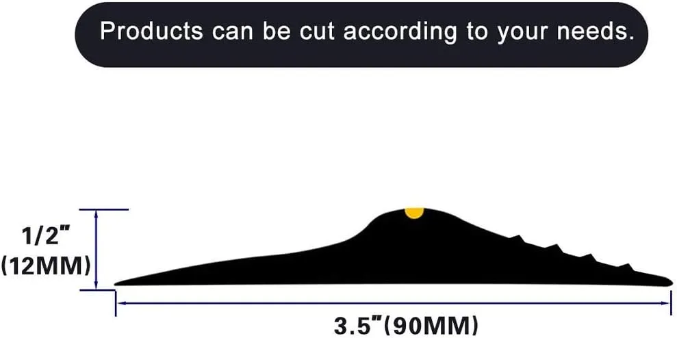 ToLanbbt 16.5Ft/5M Universal Garage Threshold Seal Strip with 300ml Black Sealants/Adhesives, Garage Door Bottom Weatherproof Strip Rubber DIY Weather Stripping Replacement(Black)