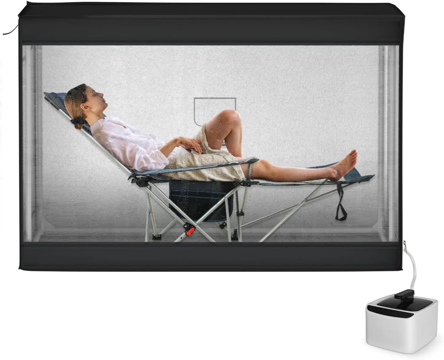 TOREAD Portable Steam Sauna for Home, Full Body Lying Sauna Tent with Reclining Sauna Chair for 1-2 Person, Personnal Sauna Tent with 4L 1400W Steam Generator and Remote Control