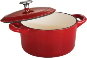 Tramontina Covered Small Cocotte Enameled Cast Iron 24-Ounce, Gradated Red, 80131/056DS