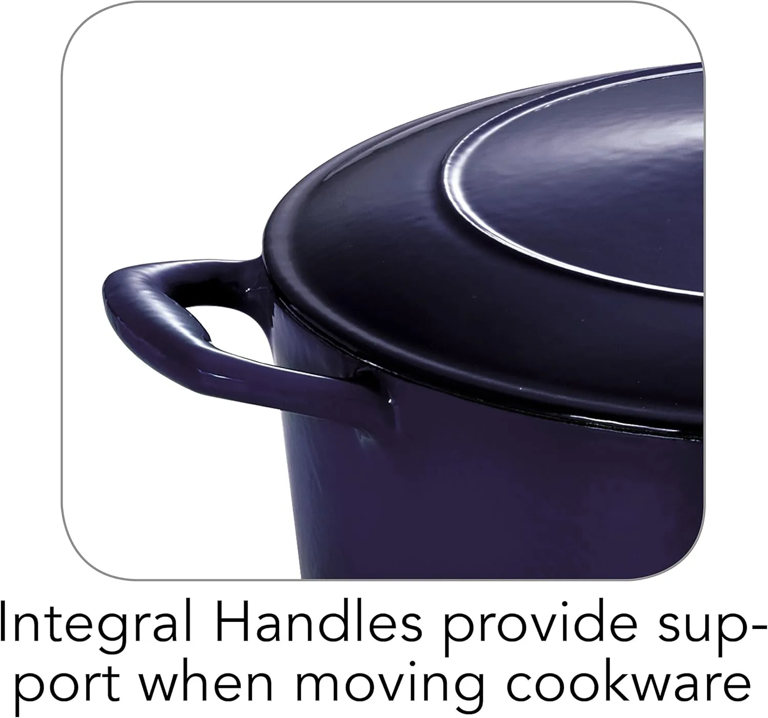 Tramontina Enameled Cast Iron Dutch Oven Pot with Lid, Round 5.5-quart, Blue