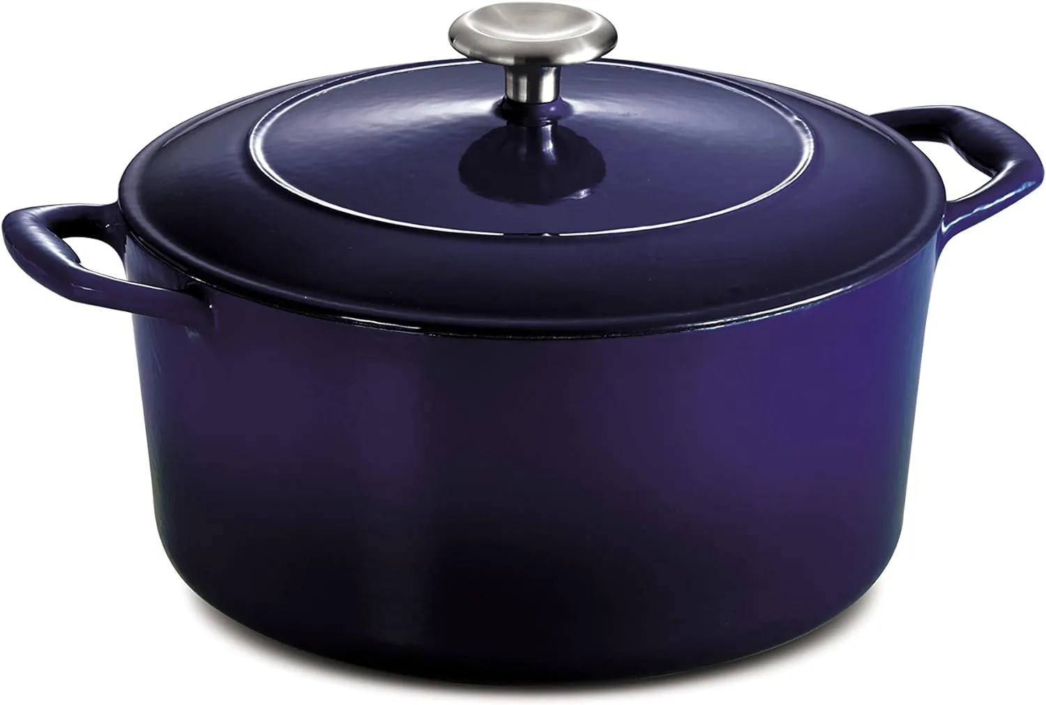 Tramontina Enameled Cast Iron Dutch Oven Pot with Lid, Round 5.5-quart, Blue