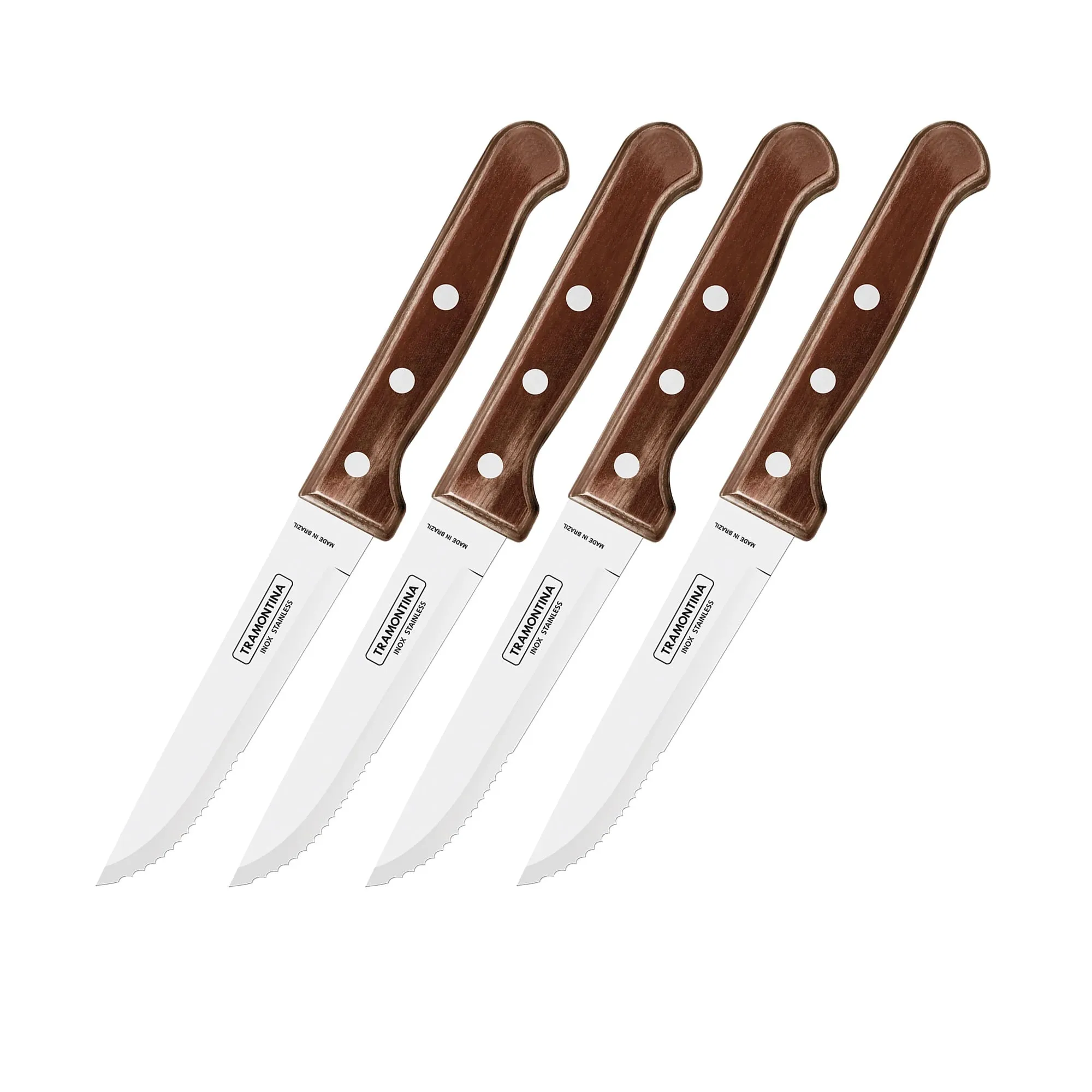 TRAMONTINA - GAUCHO STEAK KNIFE SET OF 6 - BROWN