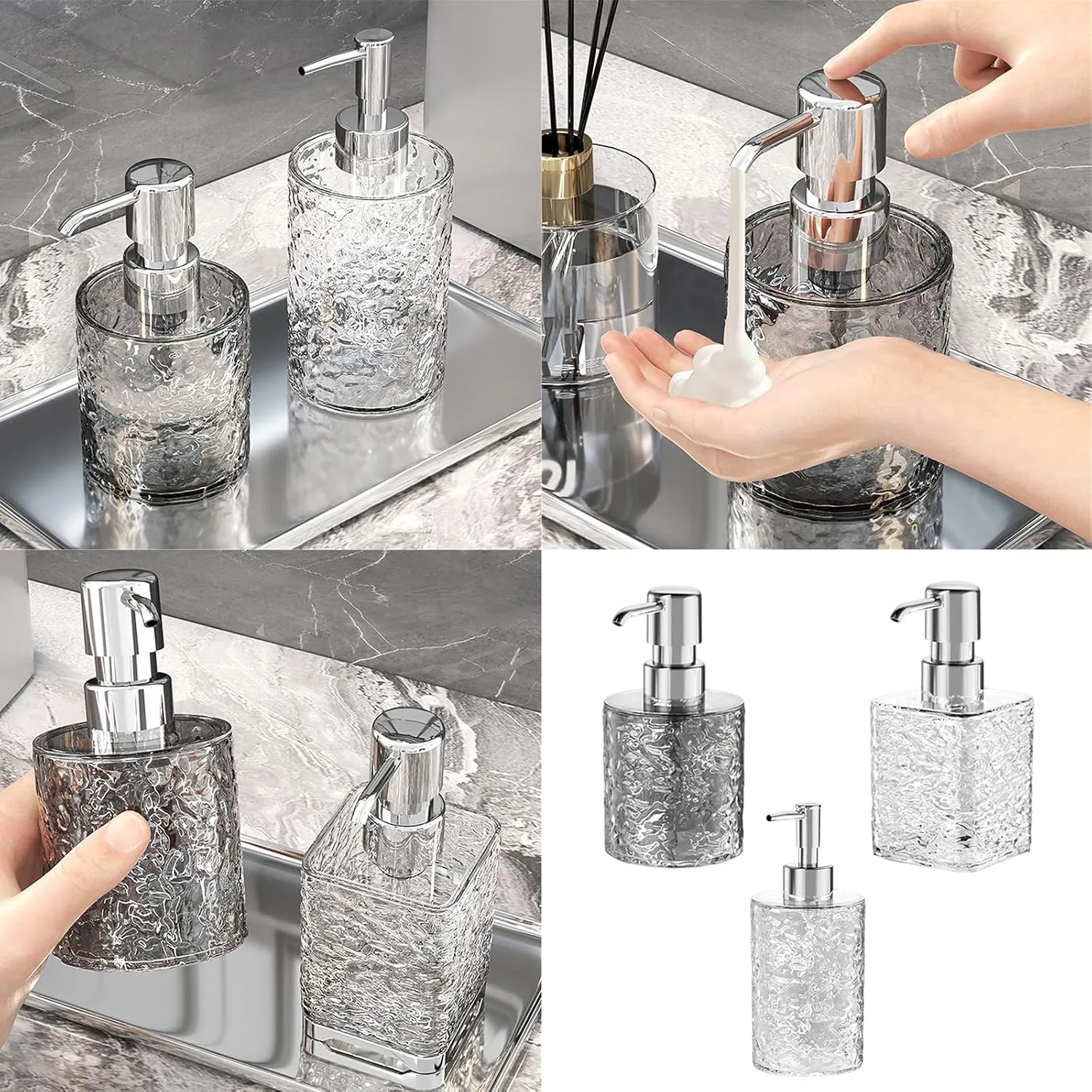 Travel Portable Liquid Soap Foaming Press Dispenser Empty Bottle for Easy Liquid Storage and Leak Proof Lid Designs