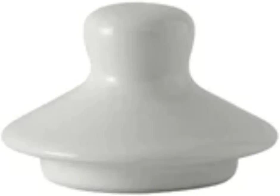 Tuxton China BWT-180L Tea Pot Lid, for BWT-180, Microwave and Dishwasher Safe, Oven Proof, Fully Vitrified, Ceramic, DuraTux, White, Pack of 12