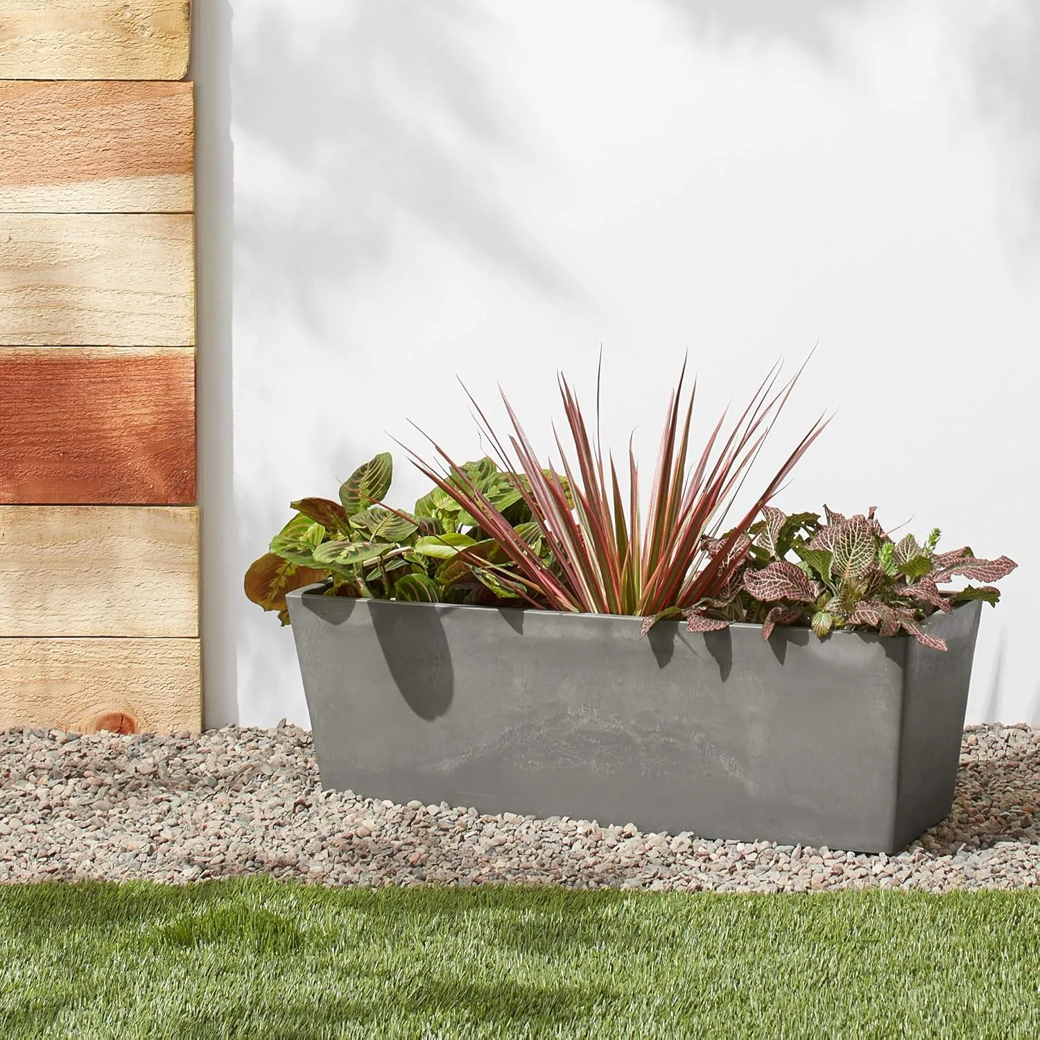 U65CT Simplicity Window Box, 25.5" x 9, Cement