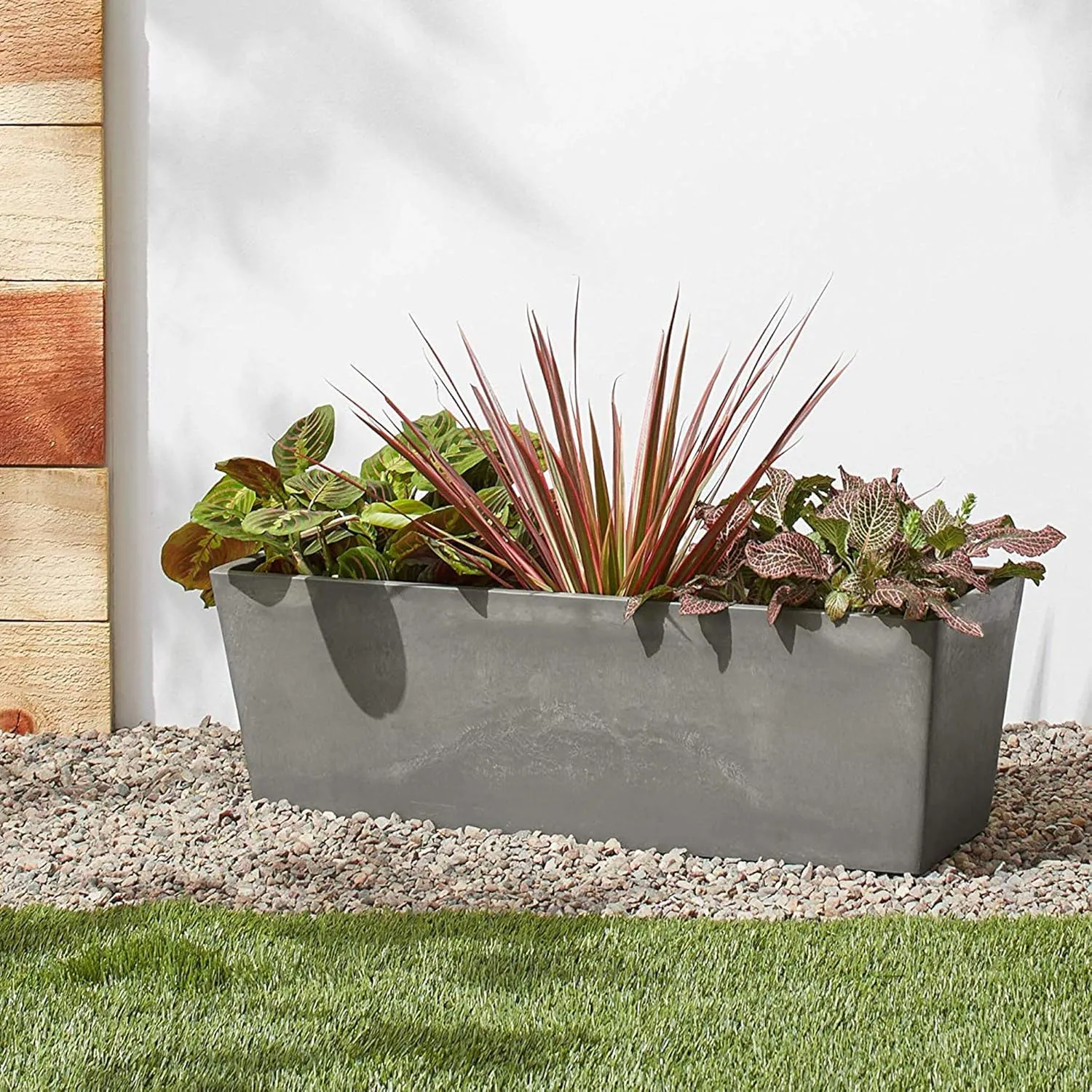 U65CT Simplicity Window Box, 25.5" x 9, Cement