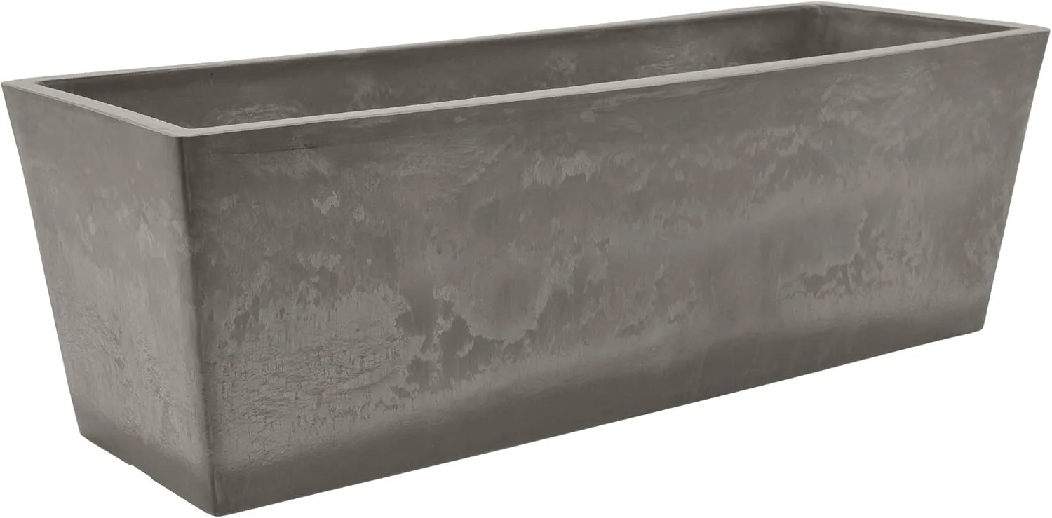 U65CT Simplicity Window Box, 25.5" x 9, Cement