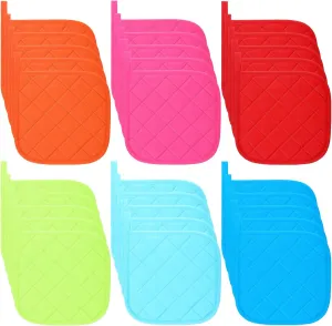 Uiifan 30 Pieces Cotton Pot Holders for Kitchen Washable Heat Resistant Potholders Oven Hot Pads for Cooking and Baking, 7.87 x 7.87 x 0.2 Inch(Multicolor)