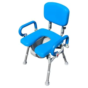 UltraCommode Chair, Foldable Commode Reduced price Thanksgiving sale Blue
