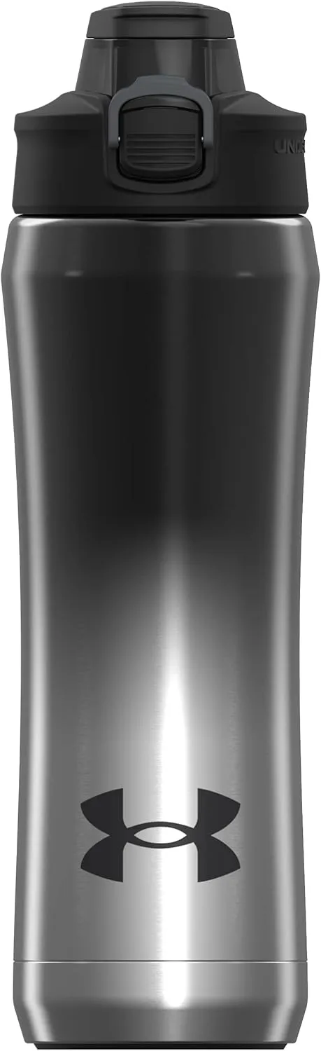 Under Armour 18oz Stainless Steel Water Bottle, Vacuum Insulated, Self Draining Protective Cap, Leak Proof, For Kids & Adults, All Sports, Gym