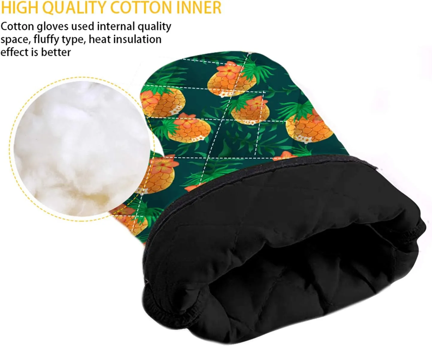 UNICEU Coffee is Always a Good Idea Oven Mitts Non Slip Heat Resistant Kitchen Gloves and Pot Holders 4 Pcs for Baking Cooking Grilling BBQ